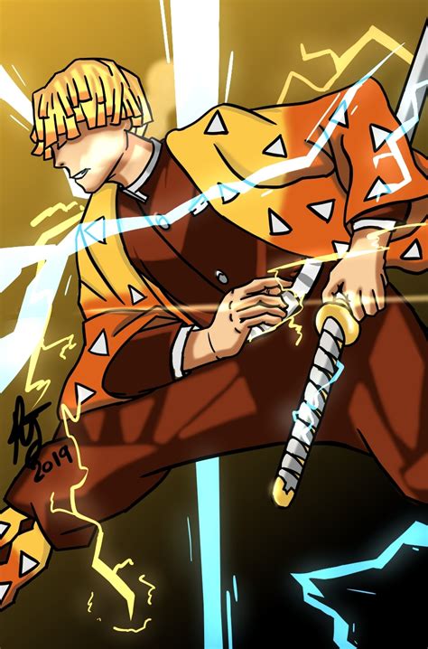 (Demon Slayer) Zenitsu lightning breathing form by RJsanimation on ...