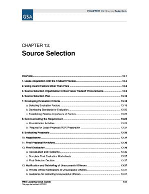 Fillable Online Gsa Leasing Desk Guide Chapter Source Selection