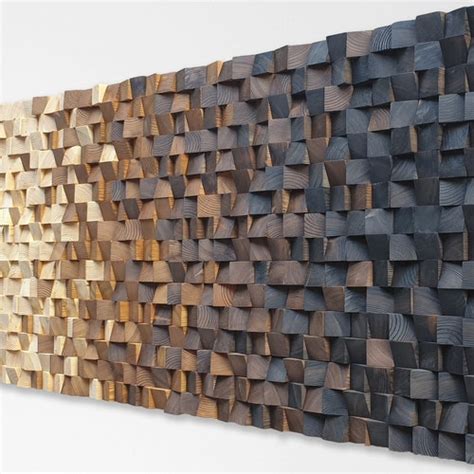 Gradient Wood Wall Art For Modern Rustic Decor Brown And Etsy