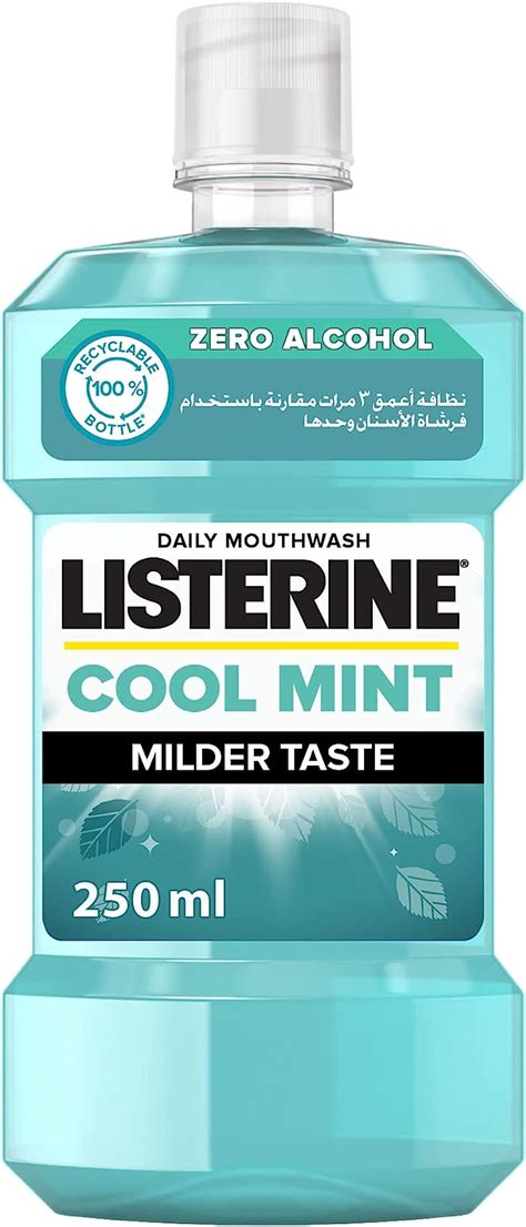 Listerine Cool Mint Daily Mouthwash Milder Taste Mint Flavour 250ml