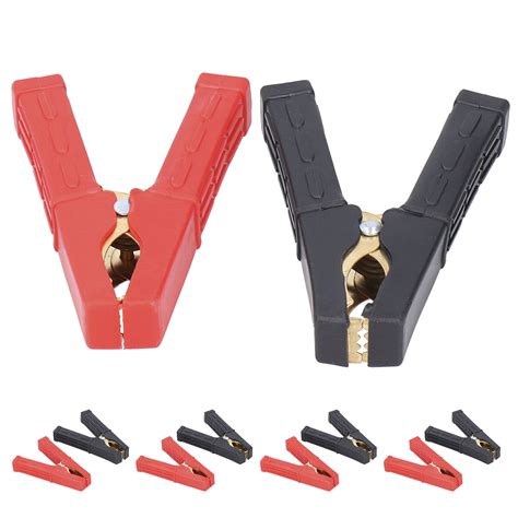 Car Pcs Battery Cable Clamps A Charging Crocodile Clips Pure