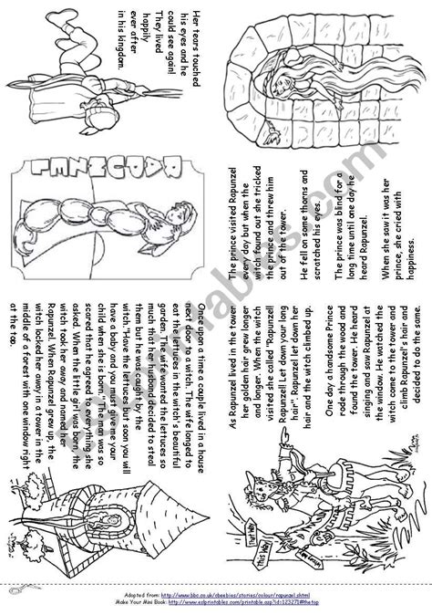 Rapunzel Story Mini Book Esl Worksheet By Alenka