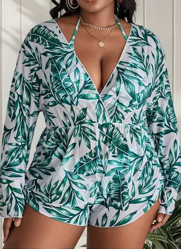 Piezas Juego Traje De Ba O Bikini Grande Mujer Con Abrigo Meses Sin Inter S