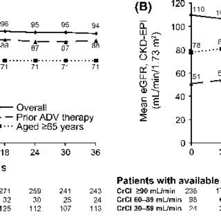 Mean Estimated Glomerular Filtration Rate A By Age And Treatment