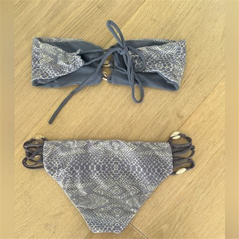 Swim Strapless Bikini With Puka Shells Poshmark