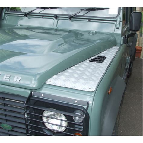 Land Rover Defender TD5 Patriot Wing Top Chequer Plate Silver Anodised