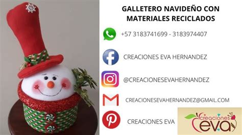 Aprende a hacer un galletero navideño MOLDES GRATIS 2022 Nieve