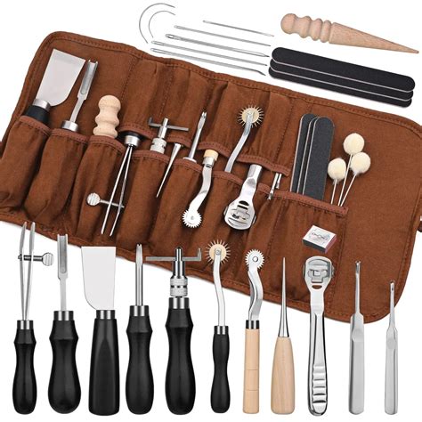 37 Piece Leather Work Tool Set Comprehensive Kit For Beginners And E