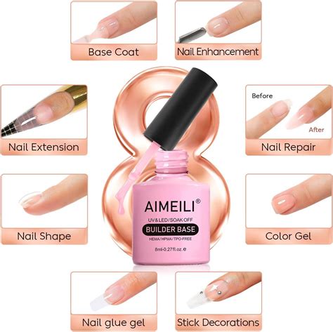 Aimeili In Nude Builder Base Gel Strengthening Repair Reinforcement Extension Long