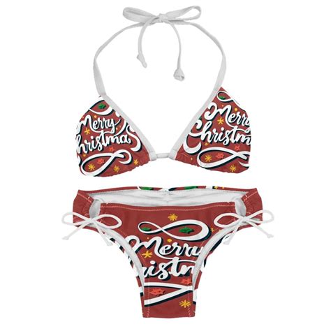 Chooh Artot Bikini Set For Women Two Piece Swimsuit Sex Swimwear Sizes Xs Xxl Merry Christmas