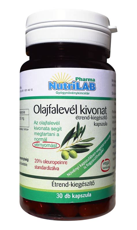 Nutrilab olajfalevél kivonat kapszula 30 db Biosziget