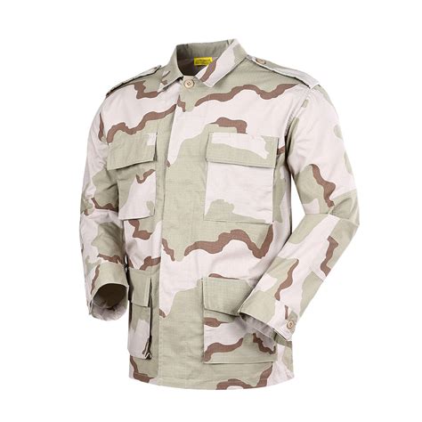 2022 Army Style Tactical Tri Color Desert Camouflage Bdu Uniform For