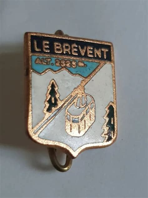 Ancien Insigne Broche Emaille Blason Heraldique Le Brevent Eur