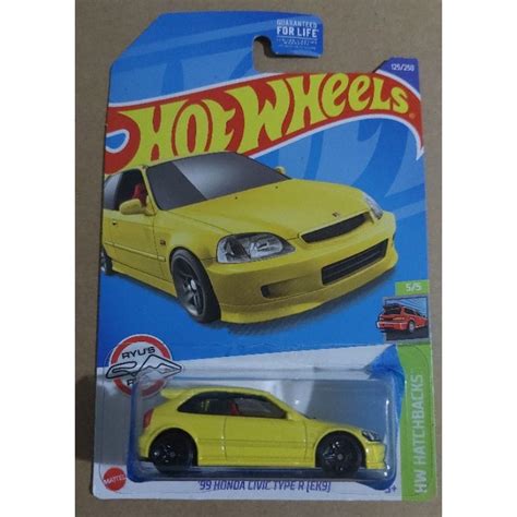 Hot Sale Hot Wheels Honda Civic Ek Type R Ef Eg Custom Shopee Philippines
