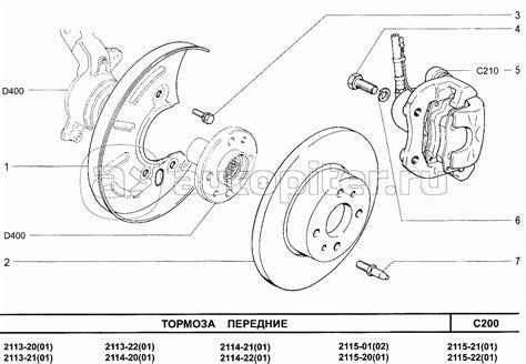 Тормоза передние ВАЗ-2114 — купить, цены в интернет-магазине Автопитер