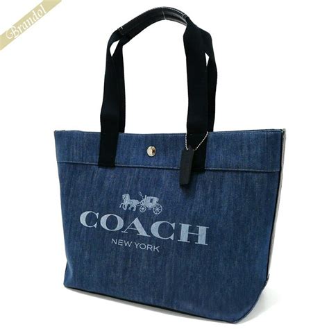 コーチ COACH レディース トートバッグ ロゴ キャンバス デニムトート ブルー系 F67415 SV DE コーチアウトレット