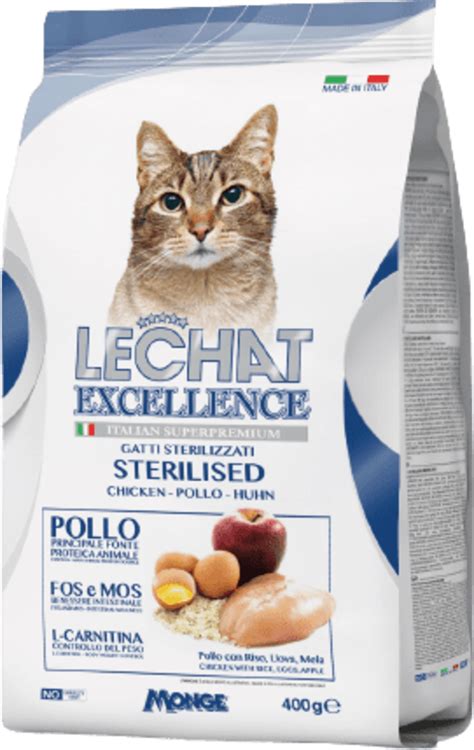 LECHAT EXCELLENCE Cibo Secco Per Gatti Sterilizzati Al Gusto Pollo 400