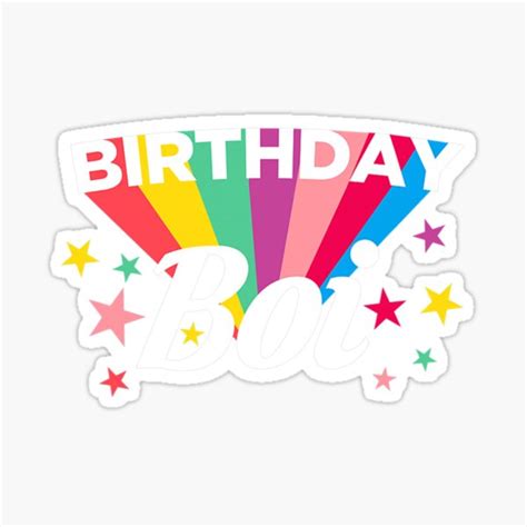 Birthday Boi Lgbt Gay Pride Lesbian Happy Birthday Sticker For Sale By Groundstore Redbubble
