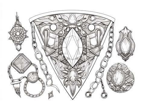 Sparkling Jewels Coloring Coloring Page