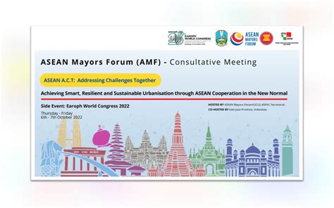 Asean Mayors Forum Consultative Meeting Pave Towards Amf Summit 2022