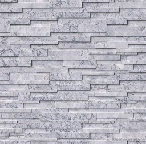 Statuarietto Capri 3D Honed Marble 6x24 Ledger Panel Wall Tile