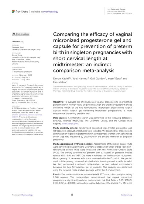 PDF Comparing The Efficacy Of Vaginal Micronized Progesterone Gel And