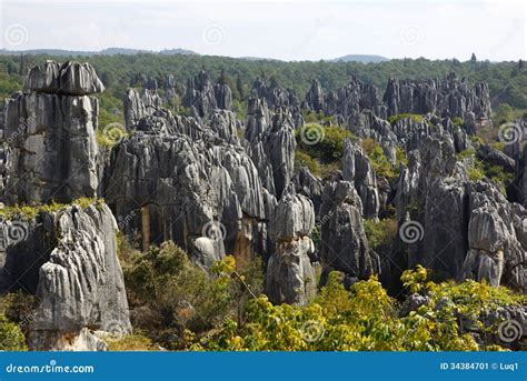 Shilin Stone Forest In Kunming Yunnan China Stock Image Image Of