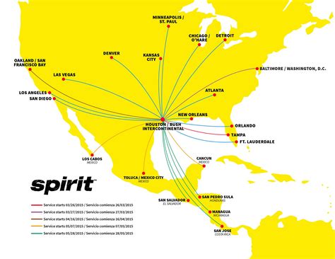 Spirit Airlines to add 10 destinations from Houston's George Bush