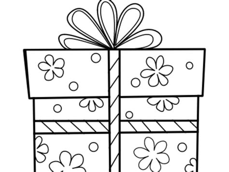 Desenho De Caixa De Presente Aberta Para Colorir - 6