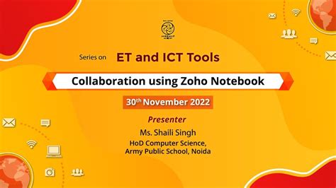 Series On ET And ICT Tools Collaboration Using Zoho Notebook YouTube