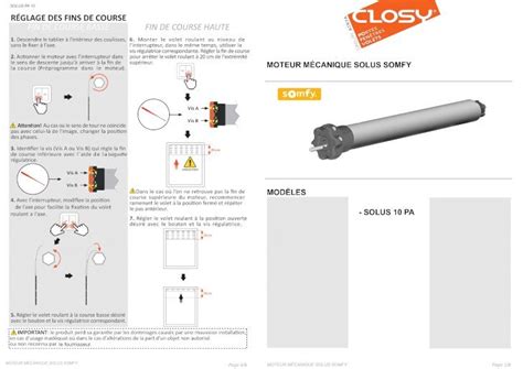 Pdf Moteur M Canique Solus Somfysolus Pa Solus Pa Solus