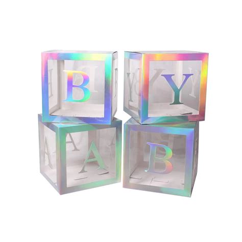 4 шт., детская прозрачная коробка для хранения воздушных шаров ...