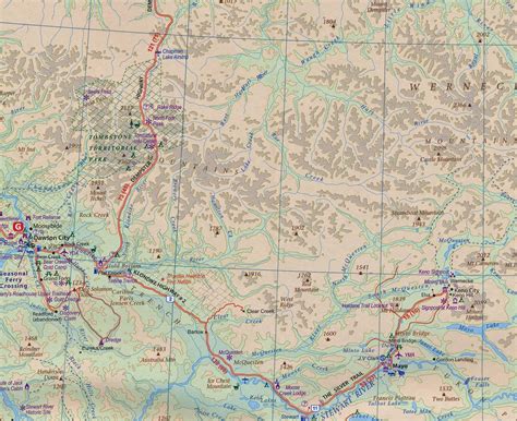 Yukon Territory & British Colombia North - Travel Map