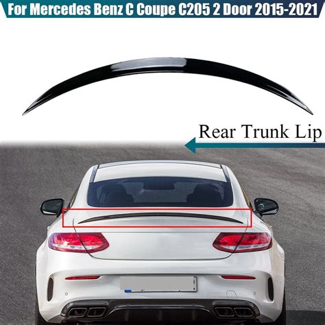 Glossy Black Carbon Fiber Look Car Rear Trunk Boot Lip Spoiler Wing Lip