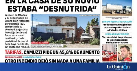 Tapa del Diario La Opinión Austral edición impresa del jueves 30 de ... 