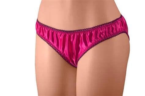 Buy Merise Womens Sexy Silk Satin Bikini Panties Olive Lace Black XL Large Online At Best