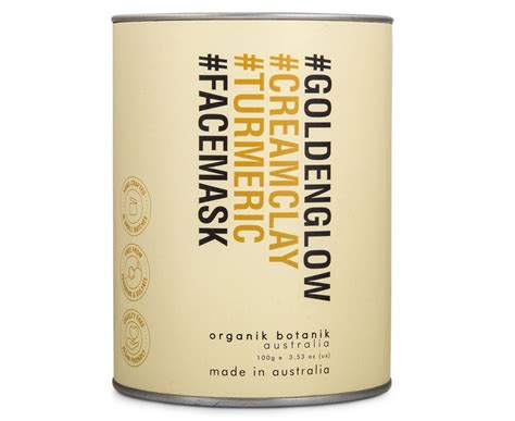 Organik Botanik Face Mask 100g Cream Clay And Turmeric Au