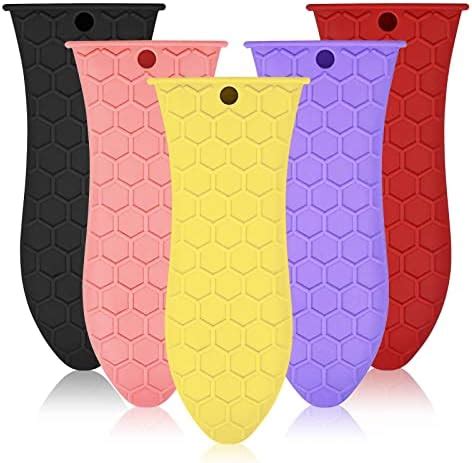 Amazon Tiesome Pcs Silicone Hot Handle Holder Red Heat Resistant Pot Handle Sleeve