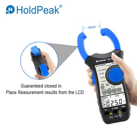 HoldPeak HP-870P 파워 클램프 미터, AC DC 전압계 999.9A 전류계 테스터, 전자 멀티미터, 활성 에너지 ...