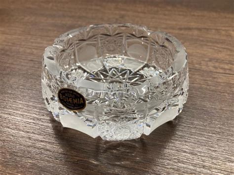 Luxusní broušený popelník BOHEMIA Crystal včetně originál krabičky Aukro