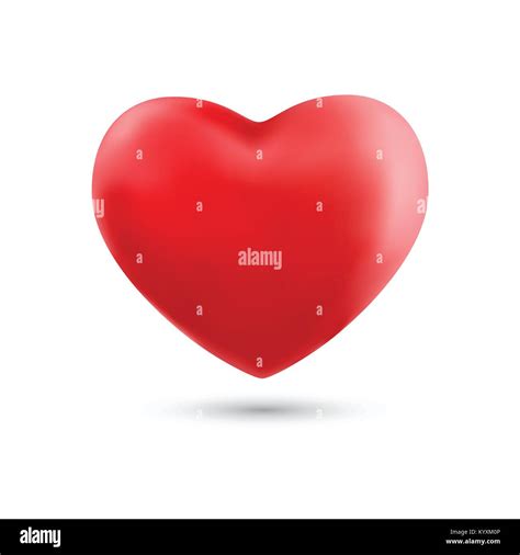 Happy Valentines Day With Symbol D Red Heart Ballon Isolated On White