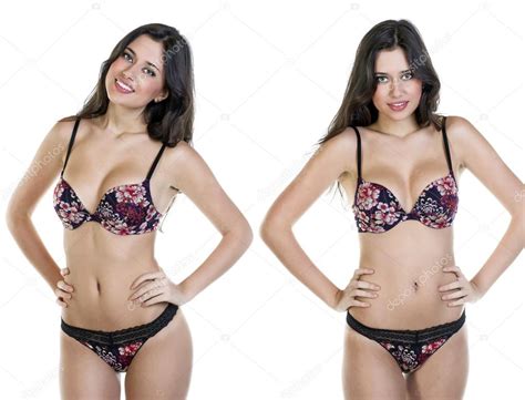 Sexy Brunette Woman Posing In Lingerie Stock Photo Arkusha 50948265