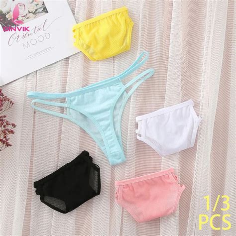 PCS Sexy Women Underwear Low Waisted G String Seamless Transparent Thong Solid Color Lingerie