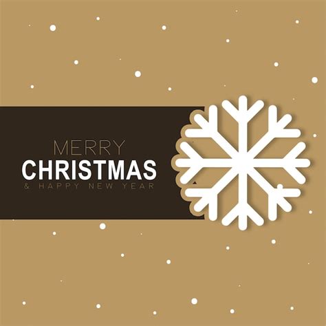 Feliz navidad tarjeta fondo nieve | Vector Premium