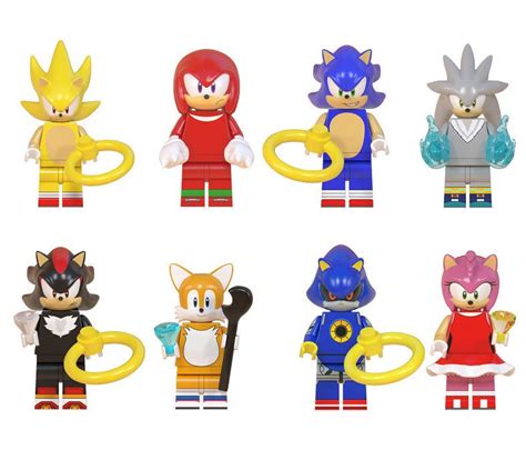 Набор минифигурок Соник / совместимы с лего 8шт (4.5см, пакет) - купить ...