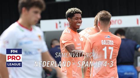 Samenvatting FIH Pro League H Nederland Spanje YouTube