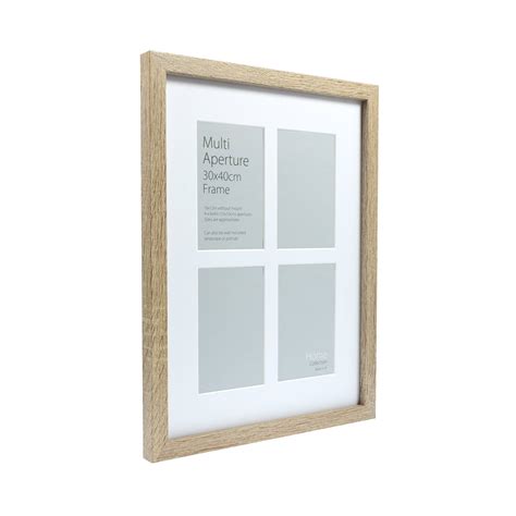 Light Oak Effect Multi Aperture Frame 30cm X 40cm Hobbycraft