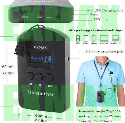 Exmax Exd G Wireless Tour Guide Headset Sys For Show T R