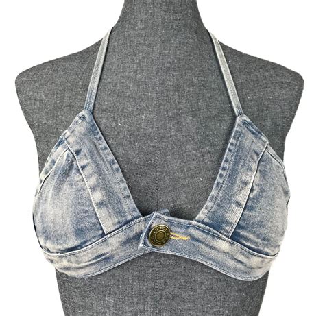 Jean Bikini With Belt Denim Bikini Set Thong With Jeans Shorts And Bra