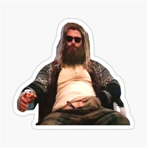 Fat Thor Sticker For Sale By Fitzfam421 Redbubble